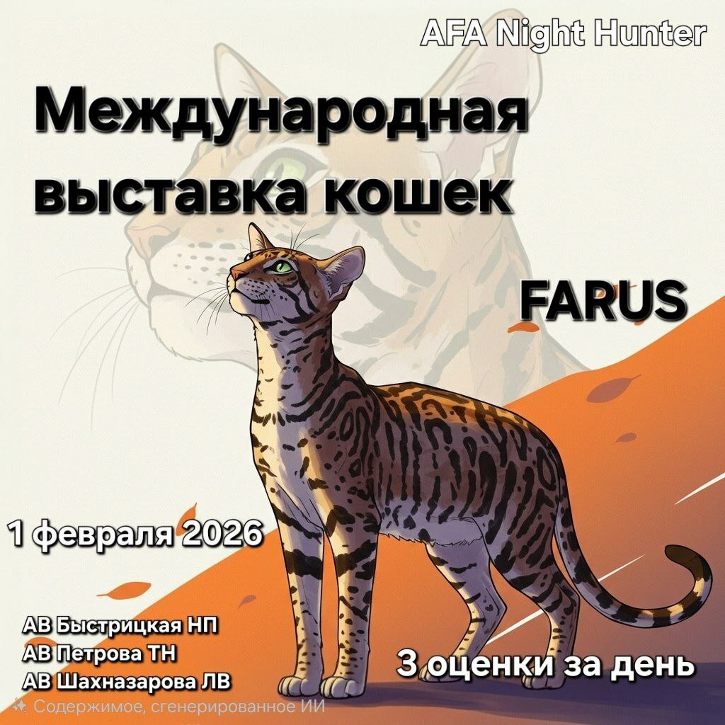 Международная выставка кошек FARUS